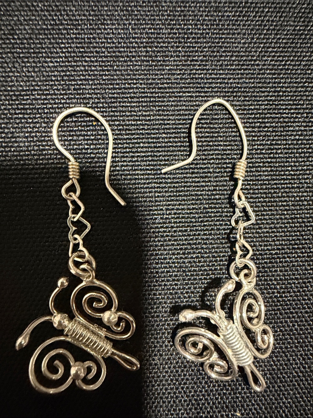 Mexican Silver 925 Butterfly Dangle Earrings - Women Jewelry